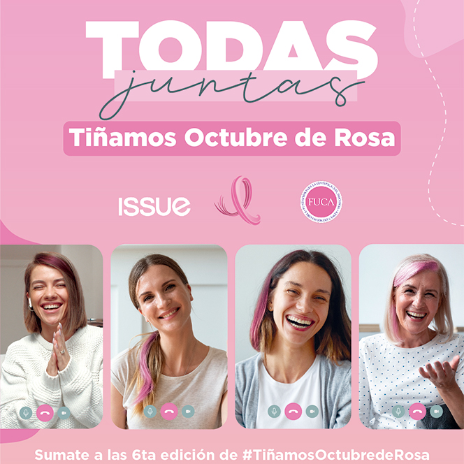 Fundación Cáncer (FUCA) and ISSUE dye October pink